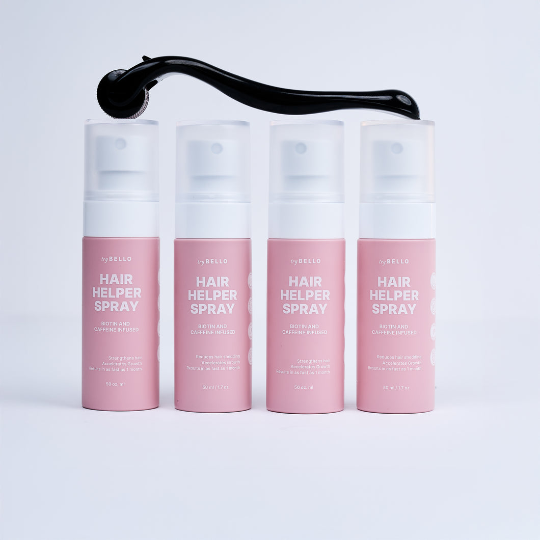 Hair Helper Spray - 4-Month Supply + Free Derma Roller