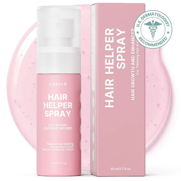 An image of TryBello Hair Helper Spray.jpg__PID:dafeed29-ad43-4cb0-b7b2-ce70c7b4cf74