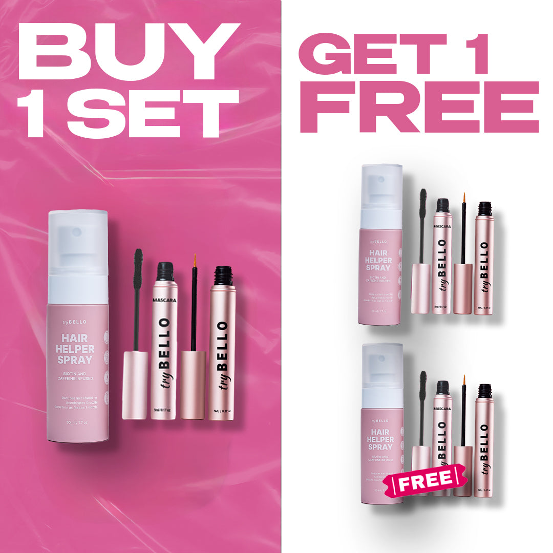 Hair Helper+Eyelash Serum+Mascara Set BOGO