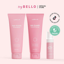 Load image into Gallery viewer, Try Bello Hair Growth Bundle - Shampoo, Conditioner &amp; Spray (3-Piece Set) Haircare Comfort Exclusive Offer TikTok Shop (Copy)
