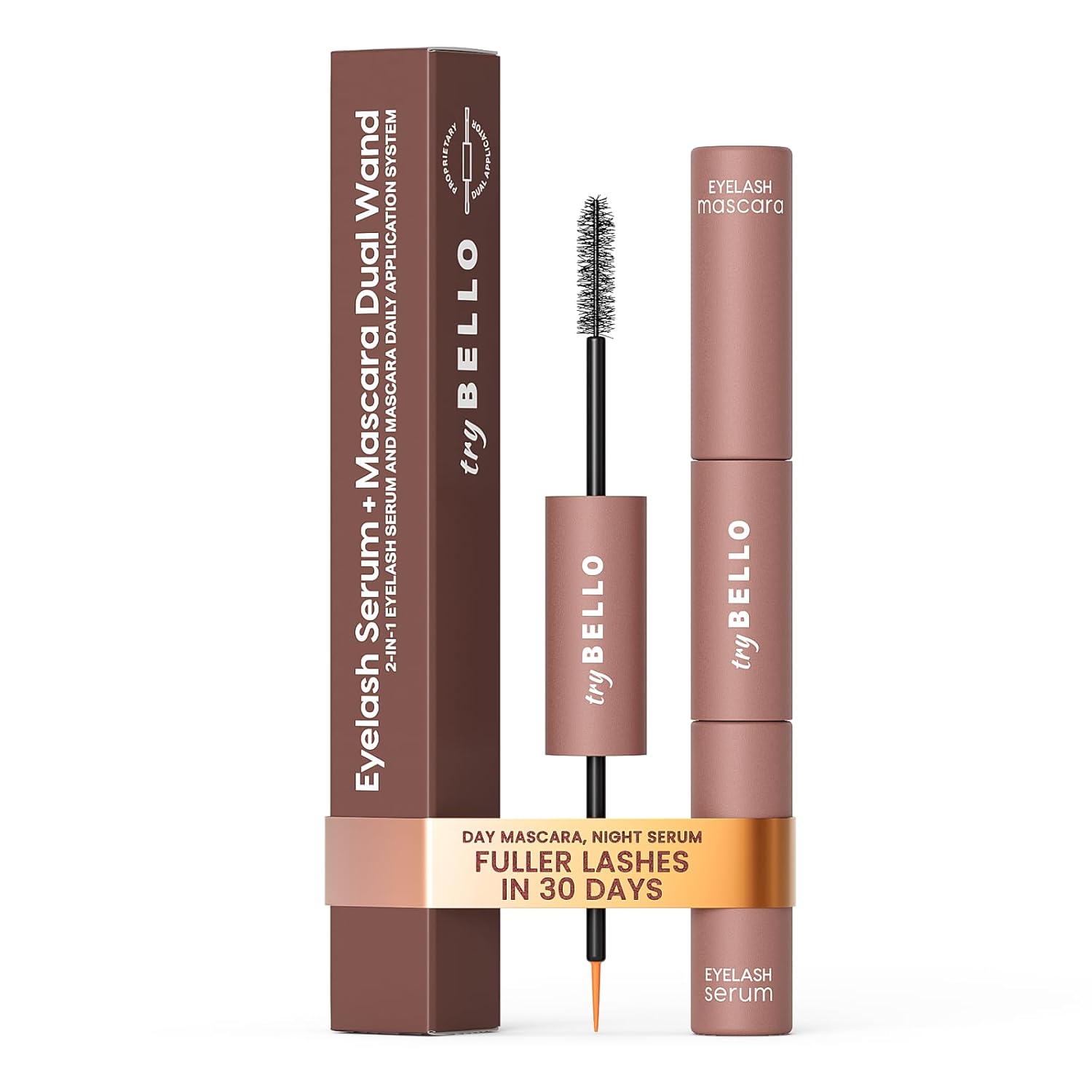 Trybello 2-in-1 Eyelash Growth Serum + Mascara Dual Wand