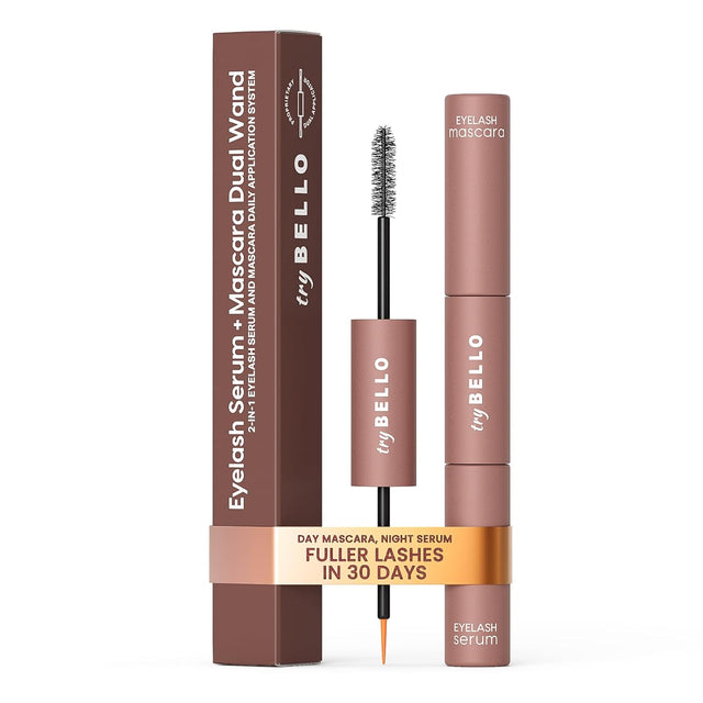 Trybello 2-in-1 Eyelash Growth Serum + Mascara Dual Wand
