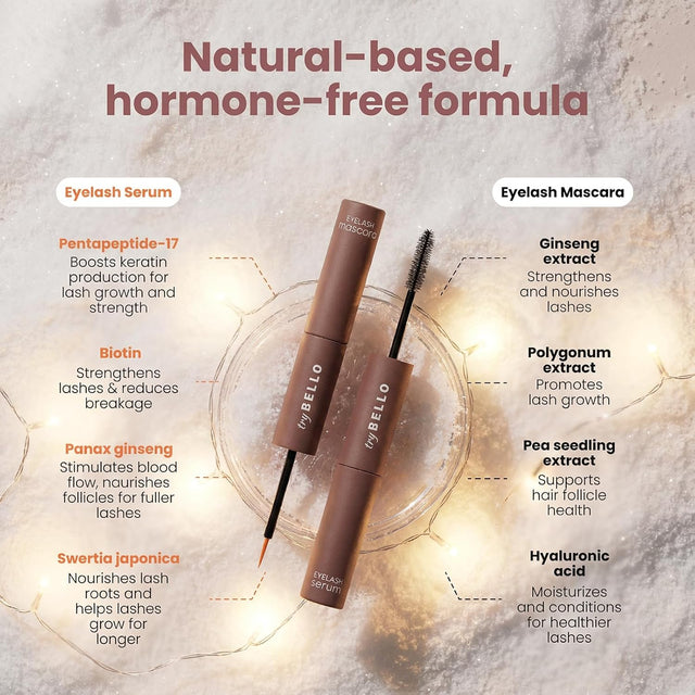 Trybello 2-in-1 Eyelash Growth Serum + Mascara Dual Wand