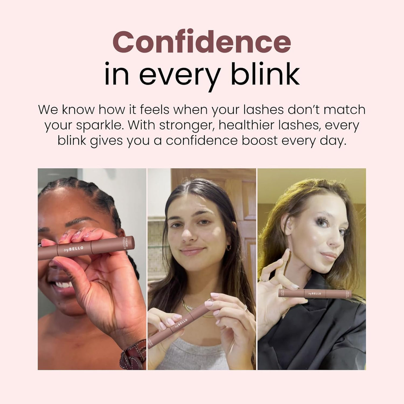 Trybello 2-in-1 Eyelash Growth Serum + Mascara Dual Wand