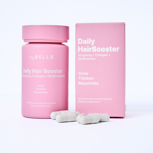 4 Months Supply - 4 Daily Hair Booster Capsules Bottles + FREE Dermaroller