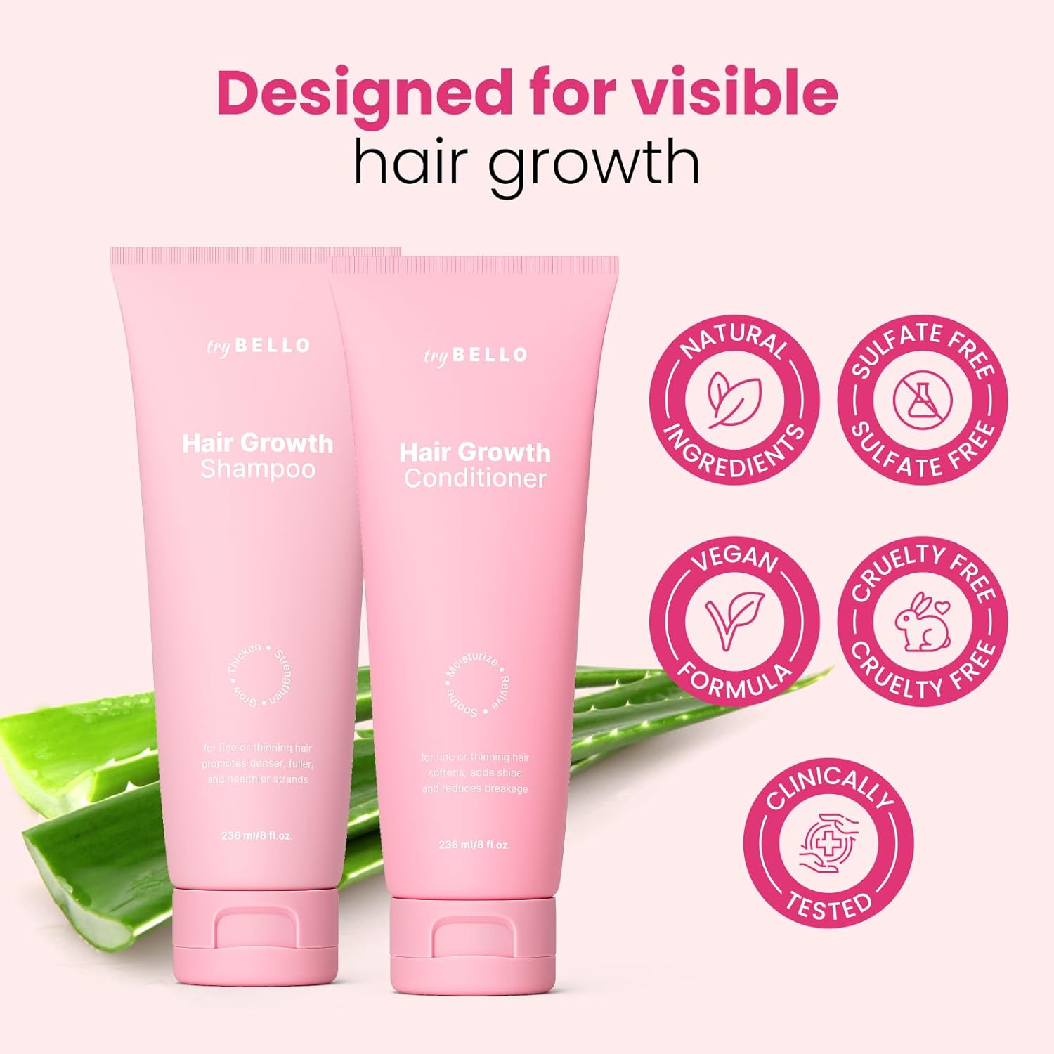 Trybello Hair Growth Shampoo & Strengthening Conditioner Set