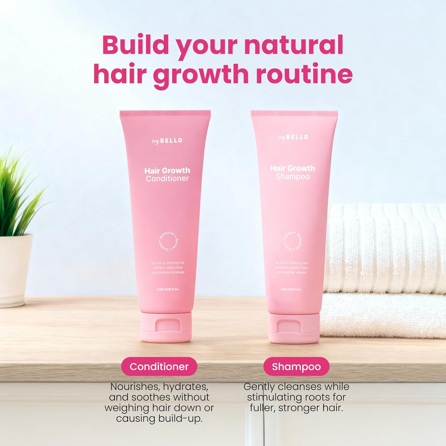 Trybello Hair Growth Shampoo & Strengthening Conditioner Set